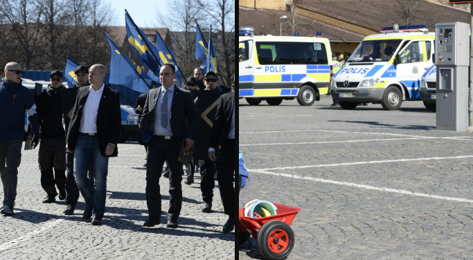 Polis, Polishäst, Svenskarnas parti, 1 maj, Demonstrationer